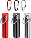 小さいポケット ピル箱のKeychain (3のパック)、アルミニウム合金の財布のための携帯用小型丸薬のオルガナイザーの箱の容器、屋外のキャンプの牽引のための防水金属の丸薬のびん