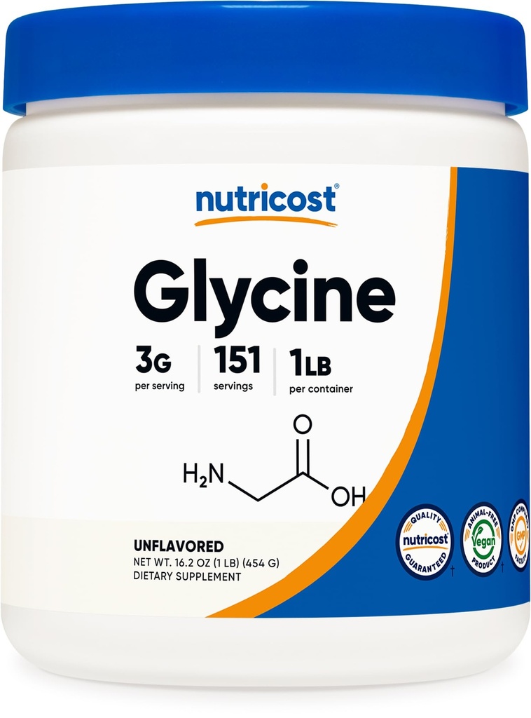Nutricostのグリシンの粉1lb -非GMOのグルテンフリー