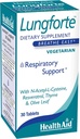 HealthAid LungForte 30 Tablets – Daily Antioxidant Lung Support with NAC, Resveratrol, Olive Leaf, Thyme & Vitamins A, C & D3 – Vegetarian, Non‑GMO