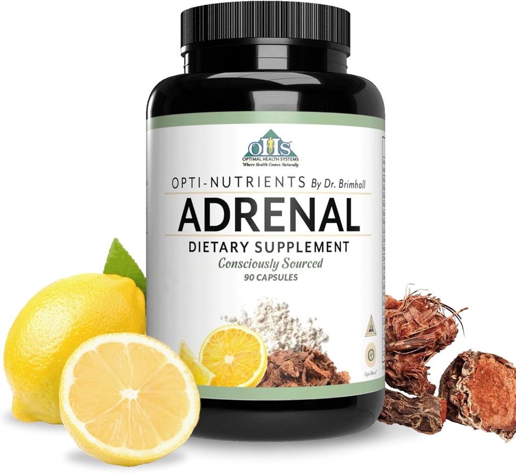 最適な健康システム Opti-Adrenal | Adrenal Restore Supplement | Adrenal Powder, Glandulars, Rhodiola Root & 10+ Key Nutrients | 90 カプセル...