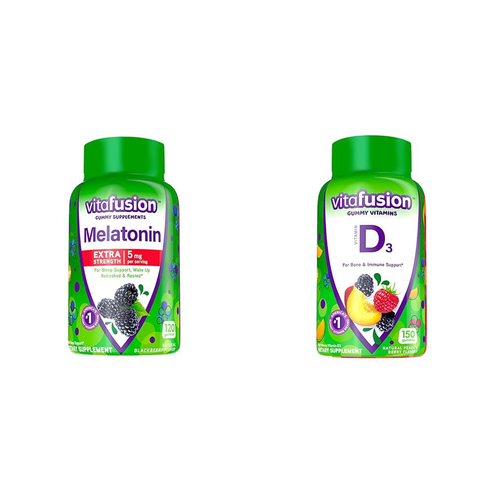 Vitafusionの余分強さのMelatoninのギーミーのビタミン、5mgの120のctのガミー及びビタミンBoneおよび免疫システム サポートのためのビタミンD3のギーミーのビタミン