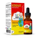 Kiddivit ベビーアイアン ビタミン B12 とフレートで液体ドロップ – 玄米鉄サポート サプリメント – 60 毎日のサービング, インリン 強化プレバイオティック ファイバー – 砂糖無料, グルテンフリー, ベジタリアン, 2oz