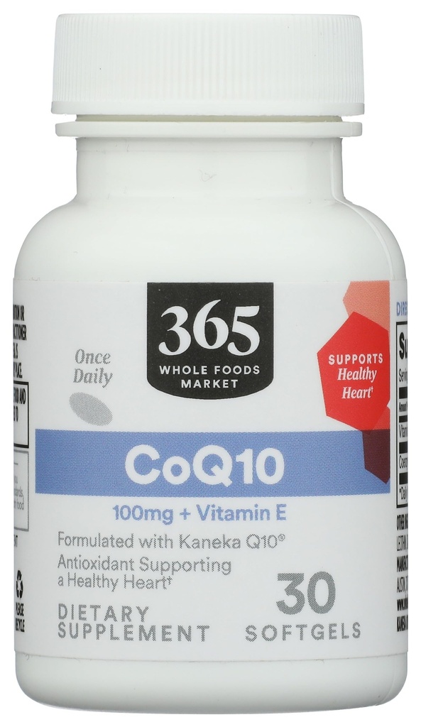 全食糧市場、CoQ10 100 MGプラスのビタミンE、30の計算による365