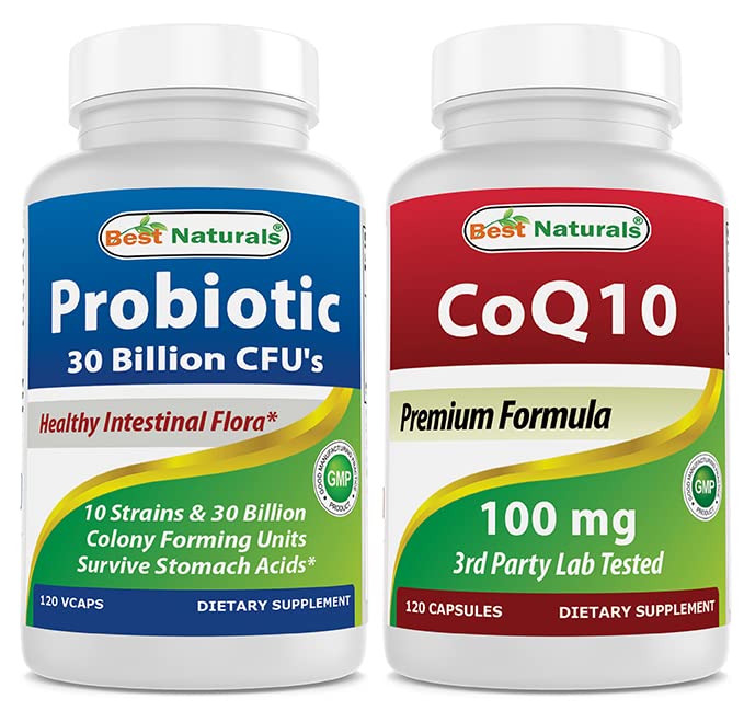 ベストナチュラルプロバイオティック10ストレーナー&30ビリオンCFU&COQ10 100mg