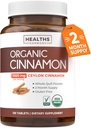 USDA Organic Ceylon Cinnamon Pills - High Potency Ceylon Cinnamon Supplement with 1000mg per Serving for Full Body Antioxidant Support - Vegan Non-GMO cGMP Made & Lab Verified (2 Months Supply)