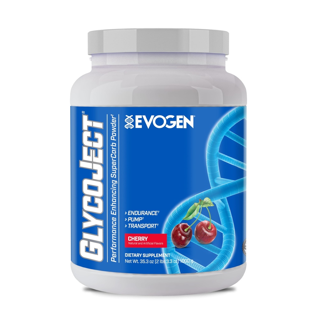 Evogen GlycoJect - スーパーカラブパウダー | プレワークアウトの急流吸収 | 耐久性のための炭水化物パウダー | ポストワークアウトまたは男性と女性のためのプレワークアウトパウダー | チェリー | 37 サービング