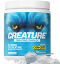 CREATURE®クレアチンコンプレックス - コンクリレット®クレアチンHCLを含むクレアチンの5種類とクレアチンモノハイドパウダー、筋肉、強度、持久力、脳の健康、非風味、300g 60のサービングを促進
