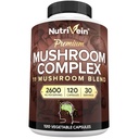 Nutriveinの優れたきのこの補足2600のmg-のびん120のカプセル- 11のNootropicのきのこの複合体-ライオンのマネ、Cordyceps、Chaga、Reishi、トルコの尾、Maitake、Shiitake、Agaricus、白いボタン、Oyster