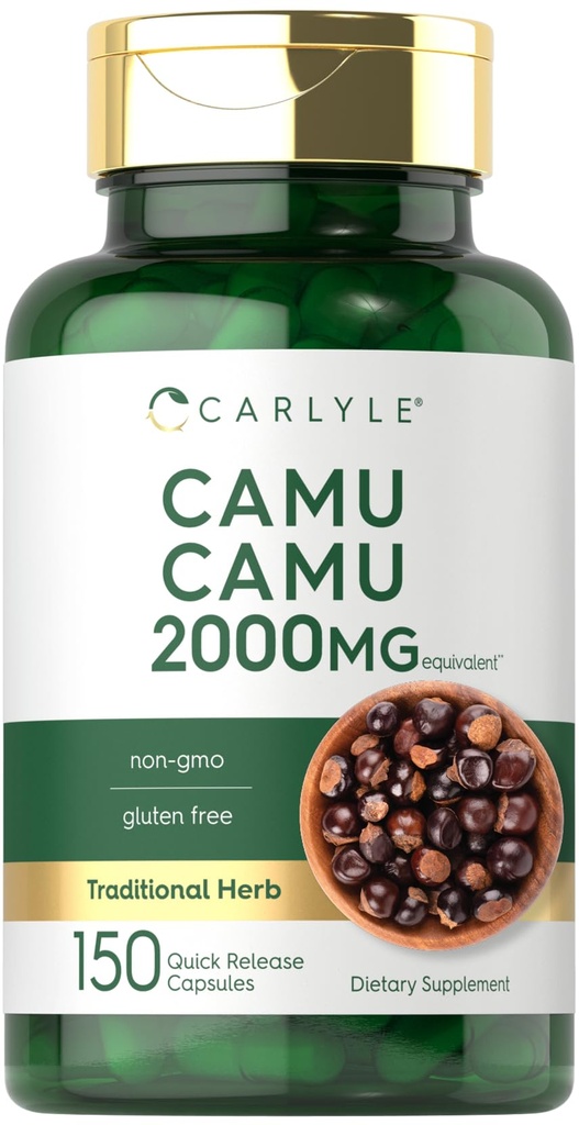 ビタミンC付カヌカヌ | 2000mg | 150カプセル | ハーブエキスサプリメント | Myrciaria Dubia | 非GMOとグルテンフリー