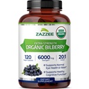 ZazzeeのUSDAの有機性Bilberry 20:1のエキス、6000のmgの強さ、120のビーガン カプセル、4か月の供給、標準化され、集中された20Xのエキス、100%のベジタリアン、オールナチュラル、非GMO、米国製