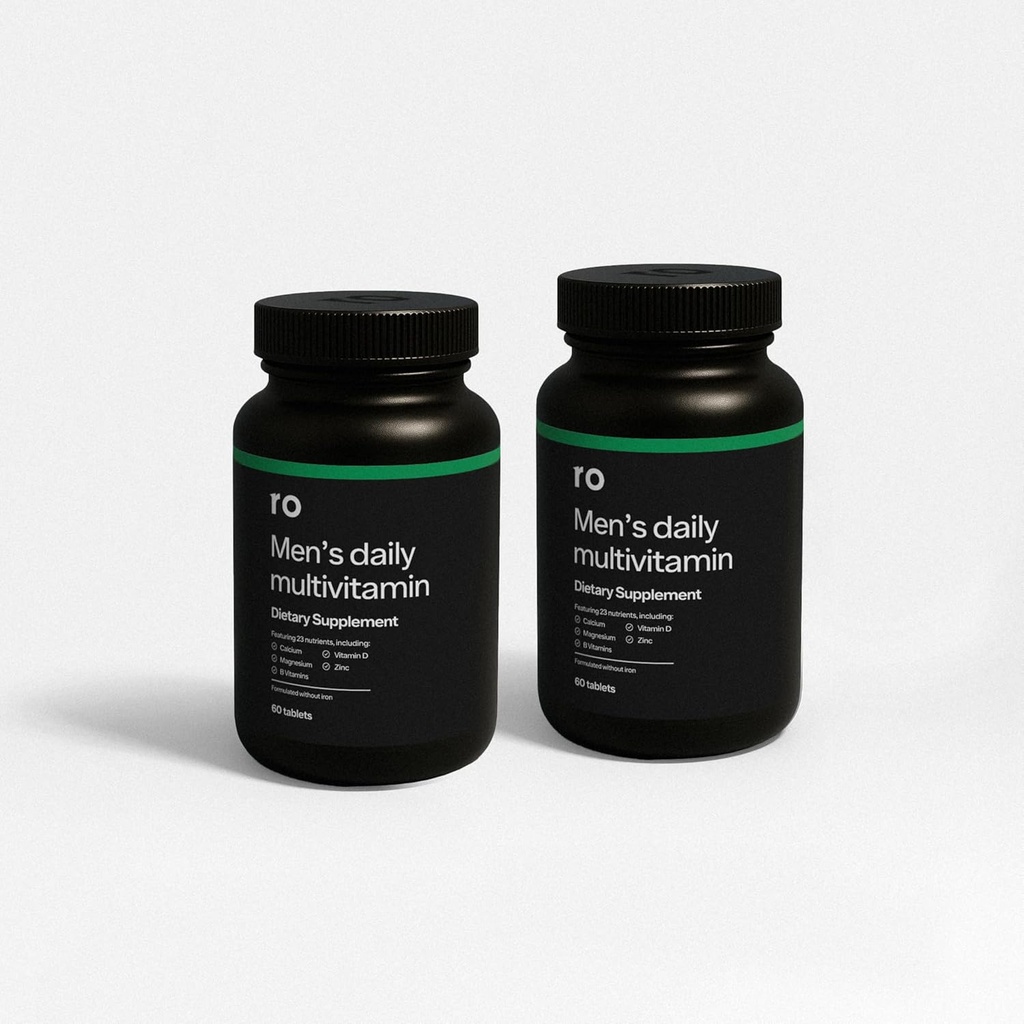 男性用Ro Daily Multivitamin | カルシウム、マグネシウム、亜鉛を含む23基の栄養素を含む身体活動、脳+心臓の健康および免疫システムをサポート | 60日の供給(120錠)