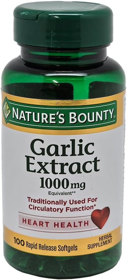 Nature's Bounty Garlic 1000 mg ソフトゲル 100 ea