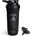 Smartshake Rockbandはステンレス鋼の蛋白質のシェーカーのびん900のmlを補強します  30のoz - Leakproof Screw-onのふた- BPAは放します--非絶縁しました-男女兼用(Metallica、Scary Guyのロゴ)