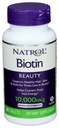 NatrolのBiotinの最高10000のMcgの100のタブレット