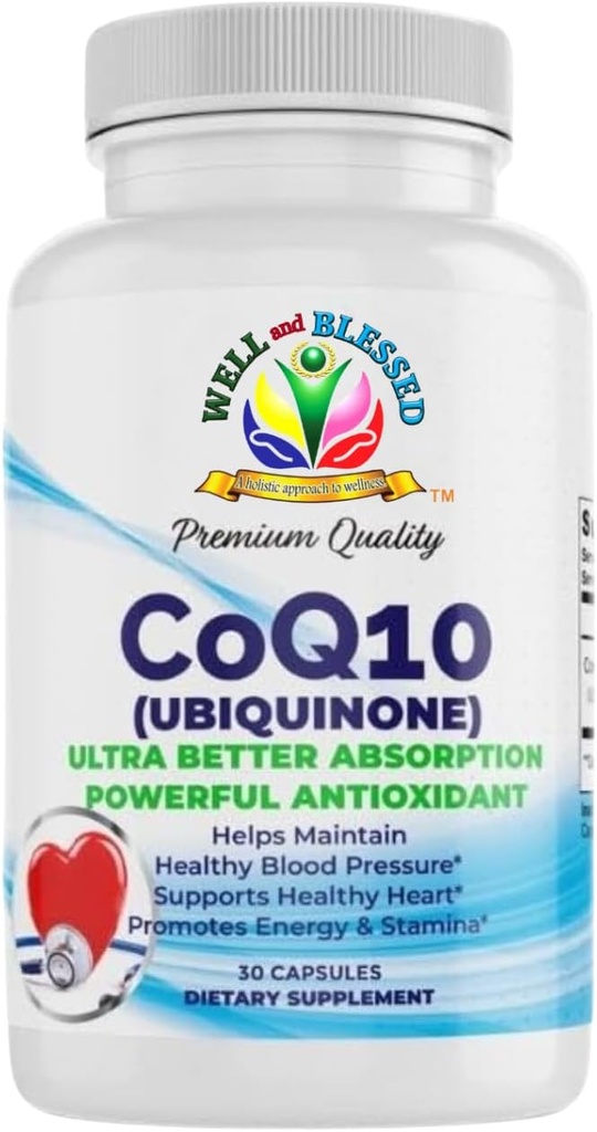 CoQ10(Ubiquinone) - 30カプセル - 超より良い吸収方式 - エネルギーとスタミナを促進 - ビーガンとベジタリアンフレンドリー - 人工添加物から無料