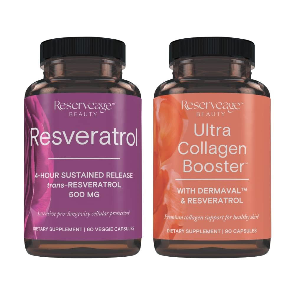 貯蔵のResveratrol及び超コラーゲンのブースター-細胞及び皮サポートのためのResveratrol及びコラーゲンのカプセル-特徴の皮膚- 60のカプセル、90の超コラーゲンのブースターのカプセル