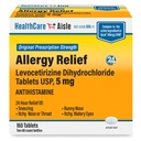 HealthCareAisleアレルギー救済 - Levocetirizine二塩酸塩錠USP、5mg、160錠、元の処方強度アレルギー薬、24時間救済、80カウント(パッケージ2)