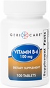 GeriCareビタミンB-6 100mg、100錠 - 健康的な脳機能、気分の強化、循環の健康と代謝のための毎日の栄養サポート - 戦闘疲労を助け、全体的なウェルネスを促進
