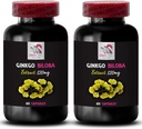 Ginkgo の biloba の酸化防止剤の利点 - Ginkgo の BILOBA のエキス - 自然な酸化防止プロダクト、草のエキスの粉、Ginkgo の biloba のサプリメント、Ginkgo の biloba の粉 2 のびん 120 のカプセル