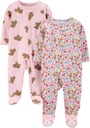 Carter's Baby Girls' Cotton Footed Sleep and Playの2つのパックによる簡単な喜び
