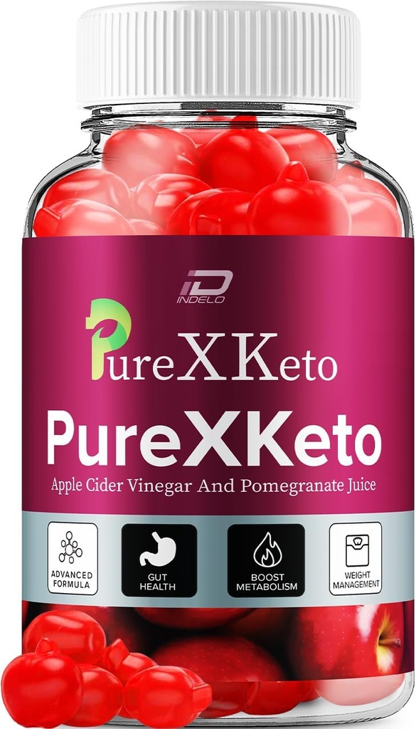 PureXKeto ACVグミーサプリメント - ピュアX Keto Keto Keto ACVグミーとApple Cider Vinegar&Pomegranateジュース、ピュアX Ketoグミーレビュー、高度な重量管理(1パック - 60グミー)