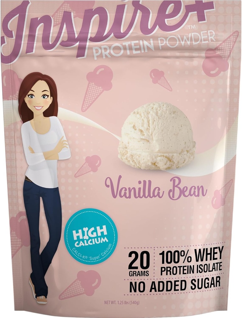 Bariatric Eating Inspire Vanilla Bean 20g Whey Protein Isolate Powder with Calcium