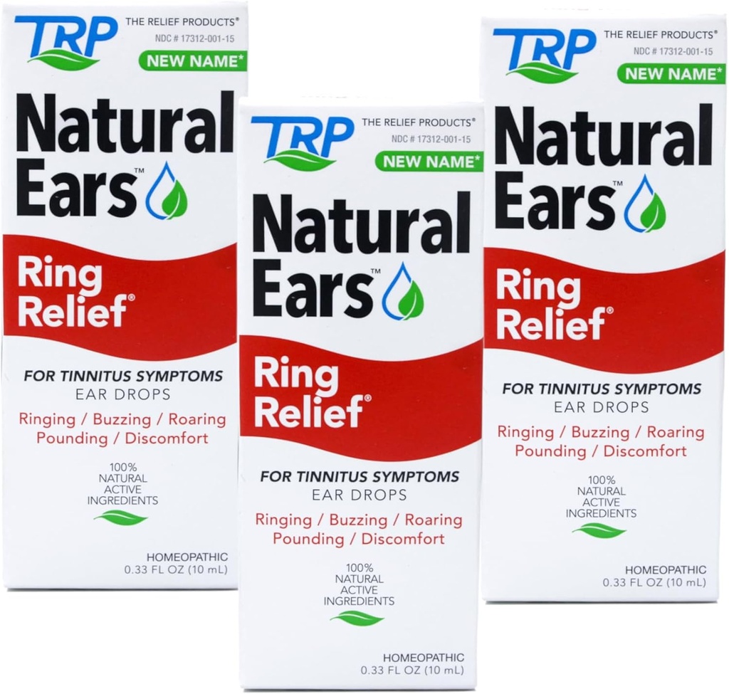 Ring Relief Homeopathic Ear Drops - 0.33 OZ, Pack of 3