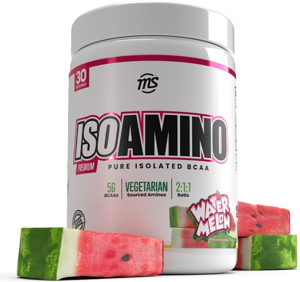人のスポーツISOのアミノ - Watermelonの純粋な隔離されたBCAAの粉270グラム-ベジタリアンの方式2:1の比率-自然な原料-細い筋肉建物の脂肪質の焼却の補足
