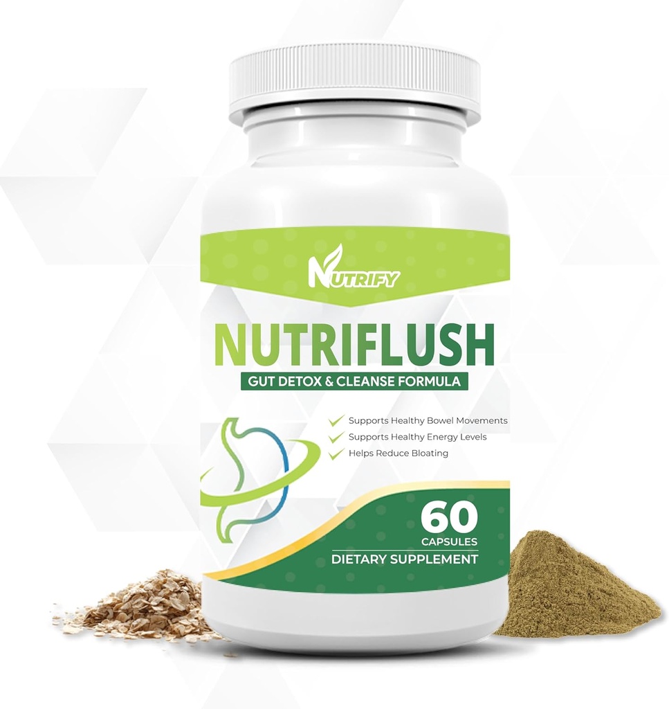 NutriFlush - 強力なコロンサポート&グットクレンジングフォーミュラ、高吸収、GMOフリー、米国製