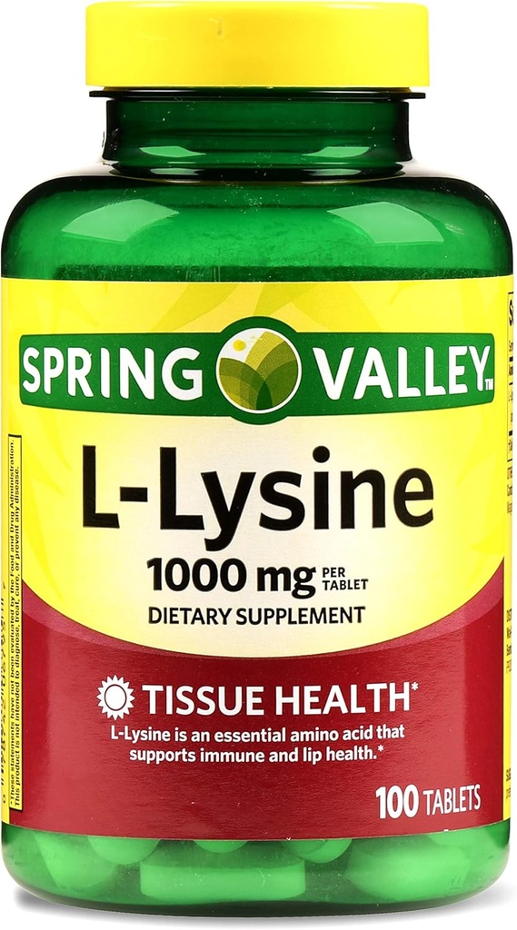 スプリングバレー - L-リジン1000mg、100錠