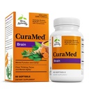 Terry Naturally CuraMed Brain - クラリティとフォーカスをサポートする栄養補助食品 - Curcumin&Turmeric Essential Oil with Aid Concentration - 60 Softgels