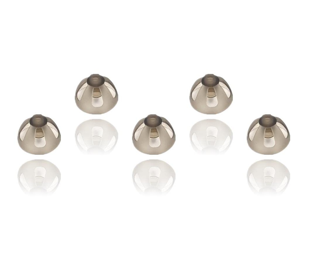 音のSureの適合の補聴器は開いた適合BTEの健全なアンプPSAPのキットの見えない10mm (L x 5)のために快適なSmoky灰色の先端の耳部分にドームをはめます