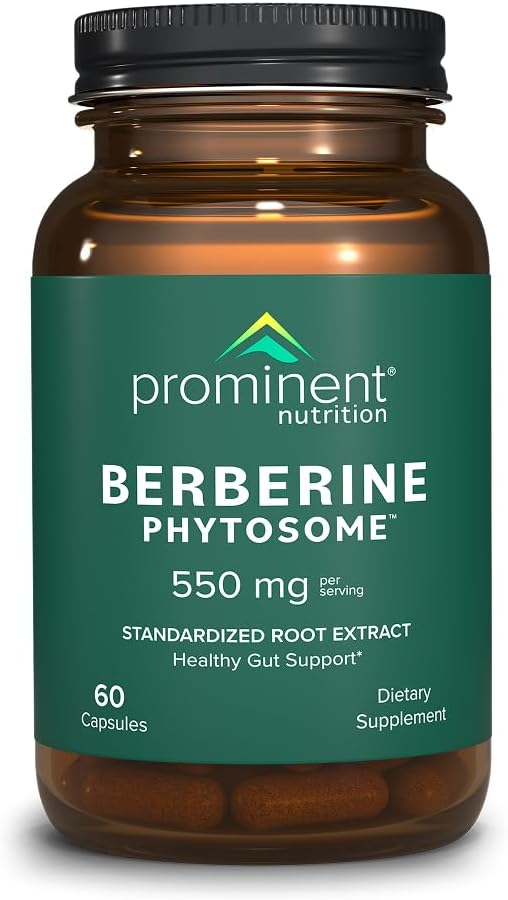 強力な栄養 Berberine の Phytosome の補足、健康な Gut サポート、550 の mg、60 の計算 - 1 のパック