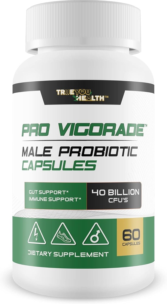 Probiotic Vigorade - Pro Vigorade男性プロバイオティックカプセル - 男性の健康サポートプロバイオティック式 - Gutサポート - ナチュラル免疫サポート - 40 Billion CFUのプレミアム健康サポートプロバイオティクス
