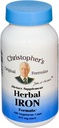 Christopher's Original Formulas Herbal Iron Formula, Natural Iron Support, 450 mg, 100 Vegetarian Capsules