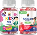 大人のためのマグネシウムのガミー及び子供及び大人のための亜鉛ガミー。 200mg - Calmのマグネシウムの咀嚼-気分及び筋肉サポートのためのマグネシウムのクエン酸塩のChewableの補足。 免疫サポートのための亜鉛Chewable Gummy -