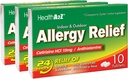 HealthA2Z® アレルギー救済 | セチジン10mg | 全日アレルギー救済 | 屋内・屋外 | 斜めから救援、鼻水、鼻水(10個入り)