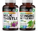 BIO KRAUTERのミルクのこの薬250のカプセル及びスティングのイラクサ250のカプセル