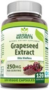 ハーブシークレット グレープシードエキス サプリメント | サービングあたり250 Mg | 120 Veggie Capsule | Non-GMO | グルテンフリー | アメリカ製