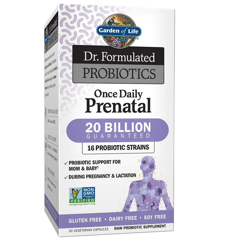 生命の庭 Dr. フォーミュラされたプロバイオティクスは、毎日の出生前に - 酸性フィロス & Bifidobacteria Probiotic Support for Mom & Baby - Gluten, Dairy & Soy Free - 30 カウントベジタリアンカプセル