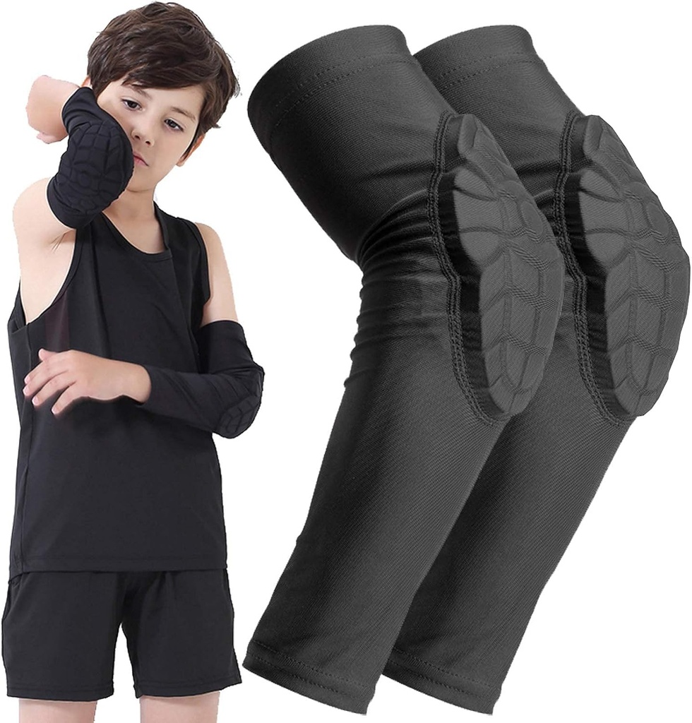 子供の青年5-15年のパッドを入れられた腕の膝の袖の圧縮の足の保護