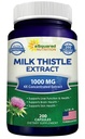 aSquared栄養のミルクのこのtleの補足1000mg-200のカプセル、最高の強さ4Xの集中されたエキス4:1ミルクのこの種の粉のハーブの丸薬、肝臓サポート、洗剤、Detoxのための1000のmgのSilymarinのエキス