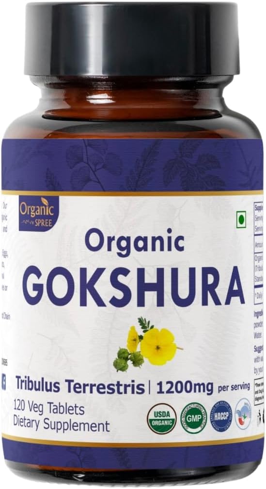 Gokshura 120錠 | Tribulus Terrestris(Gokshura) | USDA Organic Certified | 免疫力と強みをサポート | オーガニック・ナチュラル120tab