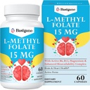 15mg L Methylfolate (5-MTHF)-ビタミンB6およびB12-60のベジタリアンのカプセルと豊富な活動的な葉酸-非GMOのグルテンフリー