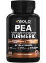 Pea Palmitoylethanolamide + ターメリッククルクミンコンプレックス - 1600mg Micronized 99% & 95% Curcuminoids - 高効力ジョイントサポート、モビリティ&コンフォート - アメリカ製