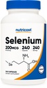 Nutricostセレン200mcg、240 ベジタリアンカプセル、非GMO、グルテンフリーL-Selenomethionine