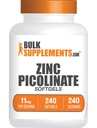BulkSupplements.com亜鉛ピコリン酸塩Softgels - 亜鉛11mg、免疫サポート、グルテンフリーのための - サービングあたり1Softgel、240カウント(パッケージ1)