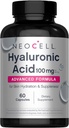 NeoCell の Hyaluronic 酸のカプセル、精油剤、サポート ティッシュの水和、グルテンフリー、60 の計算、1 のびん