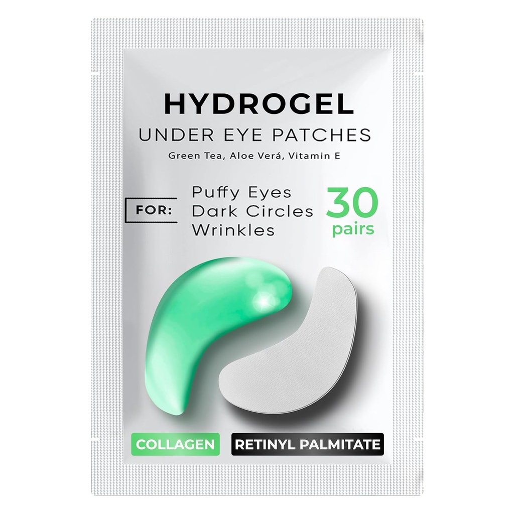 ダークサークルのための目のパッチの下、Puffiness 30 PAIRS - 目の処置の下のダーク サークル - 目のマスクのゲルの下 - の目のゲルのパッチの下 - 緑茶、コラージュの目のパッチ - 目のパッドの下