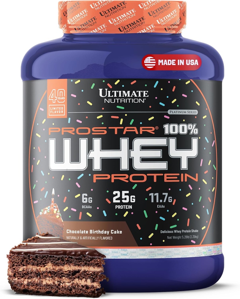 最終的な栄養のプロスターのWheyの蛋白質の粉の隔離、チョコレート誕生日のケーキ-筋肉利益及び回復のための低い炭水化物、高い蛋白質の粉の揺れ-低いナトリウム、低脂肪及びKetoの友好的- 5.28のlbsのたらい
